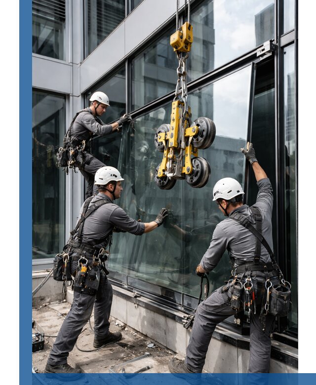 Структурное остекление фасадов в Беслане монтаж и обслуживание