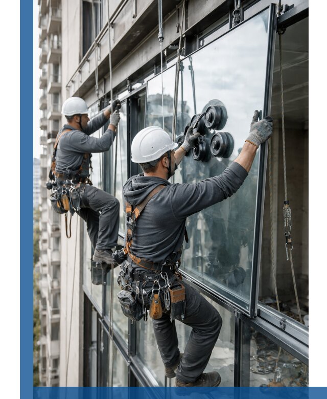 Витражное остекление фасадов и лоджий в Беслане под ключ