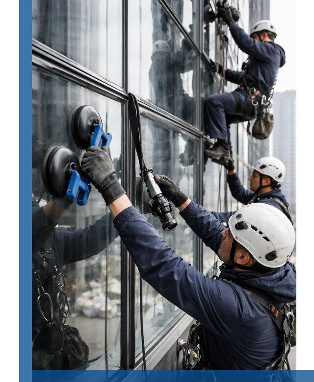 Радиусное остекление фасадов под ключ в Беслане с гарантиями