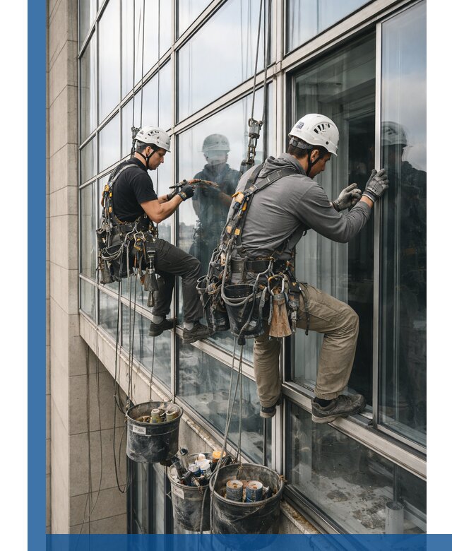 Ремонт витражных конструкций и фасадного остекления в Беслане