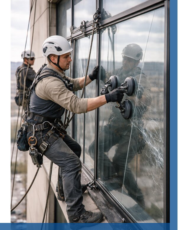 Замена стекла в витраже в Беслане под ключ от 8607 р. | ВЫСОТНИК-Бсл