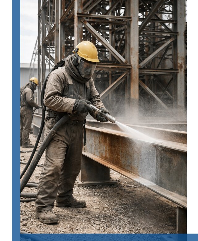 Пескоструйная очистка металлоконструкций в Беслане промышленная