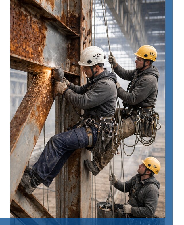 Зачистка металла от ржавчины в Беслане от 354 р. | ВЫСОТНИК-Бсл