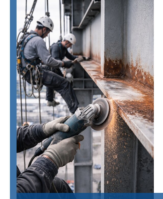 Зачистка металла от ржавчины и подготовка поверхностей в Беслане