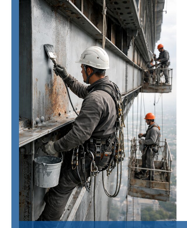 Покраска металлоконструкций на высоте в Беслане профессионально