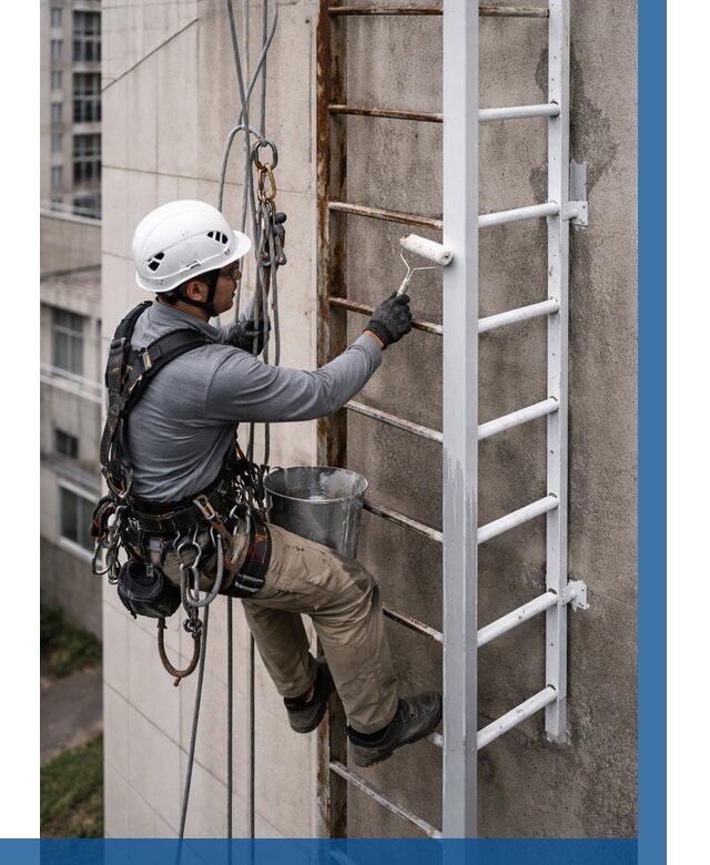 Покраска пожарных лестниц в Беслане от 4557 р. | ВЫСОТНИК-Бсл