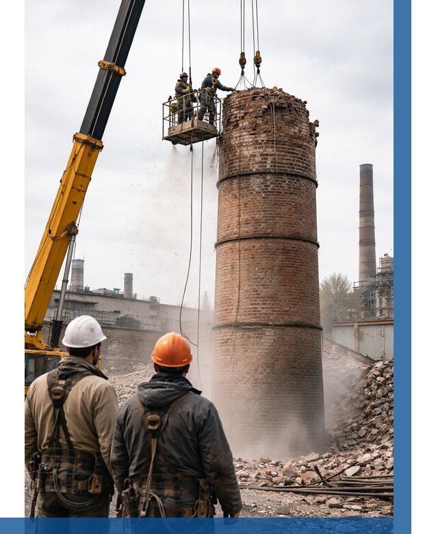 Демонтаж дымовой трубы в Беслане от 91134 р. | ВЫСОТНИК-Бсл, смета