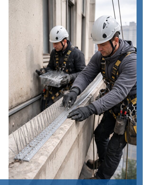 Установка шипов от птиц в Беслане от 861 р. | ВЫСОТНИК-Бсл